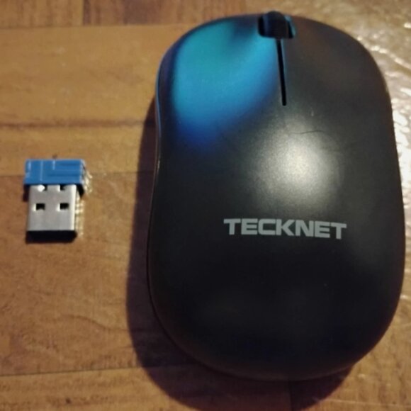 Tecknet Wireless Optical Mouse EWM01233 BLACK Tested Working - Picture 1 of 3